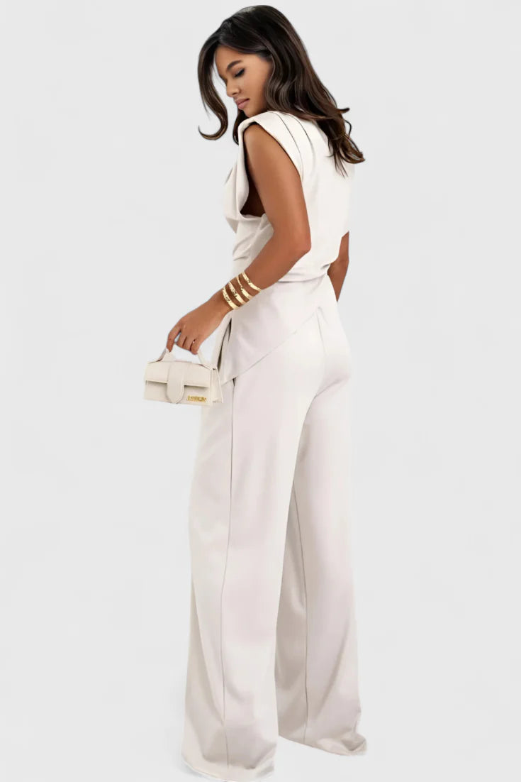 Conjunto Sofía · Elegante, favorecedor y asimétrico con hombros drapeados