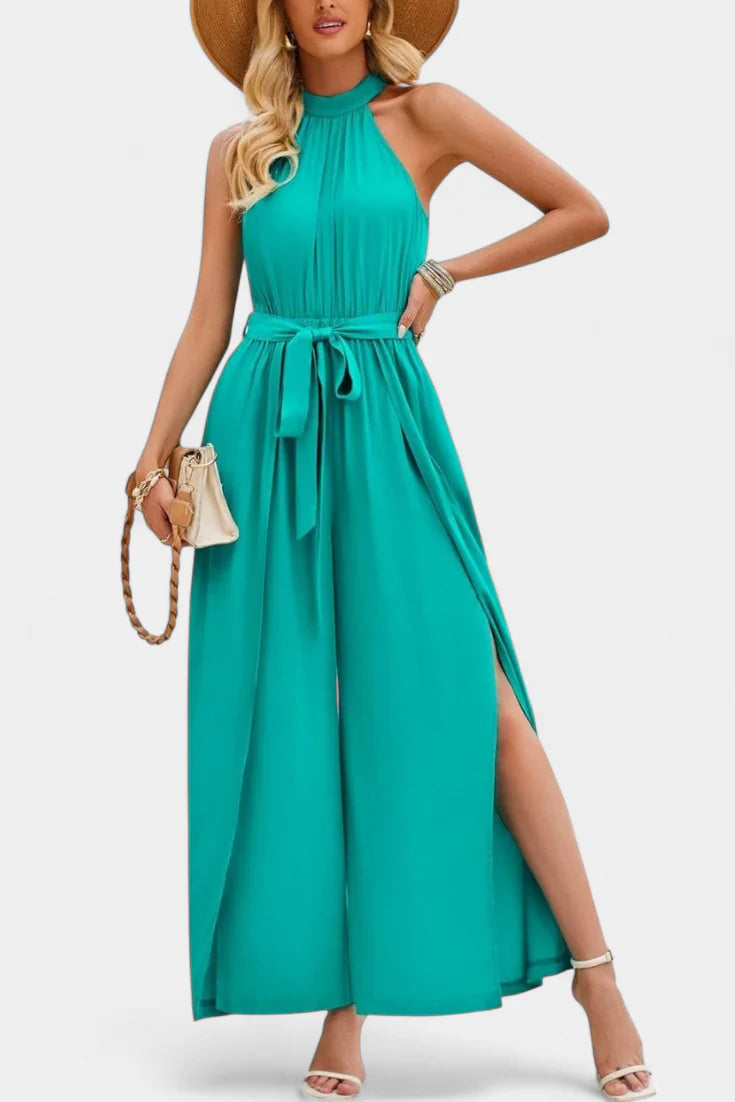 Mono Nyrea · Asimétrico con cut-out y manga con lazo