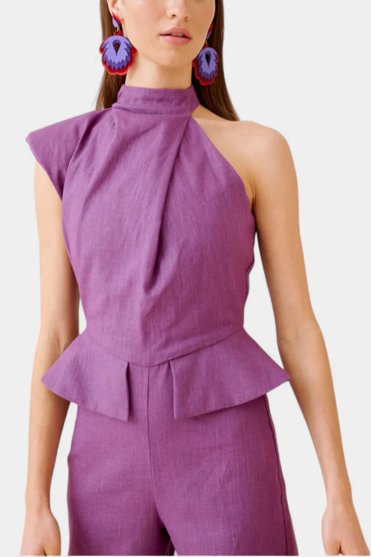 Mono Neira · Largo asimétrico de lino y algodón