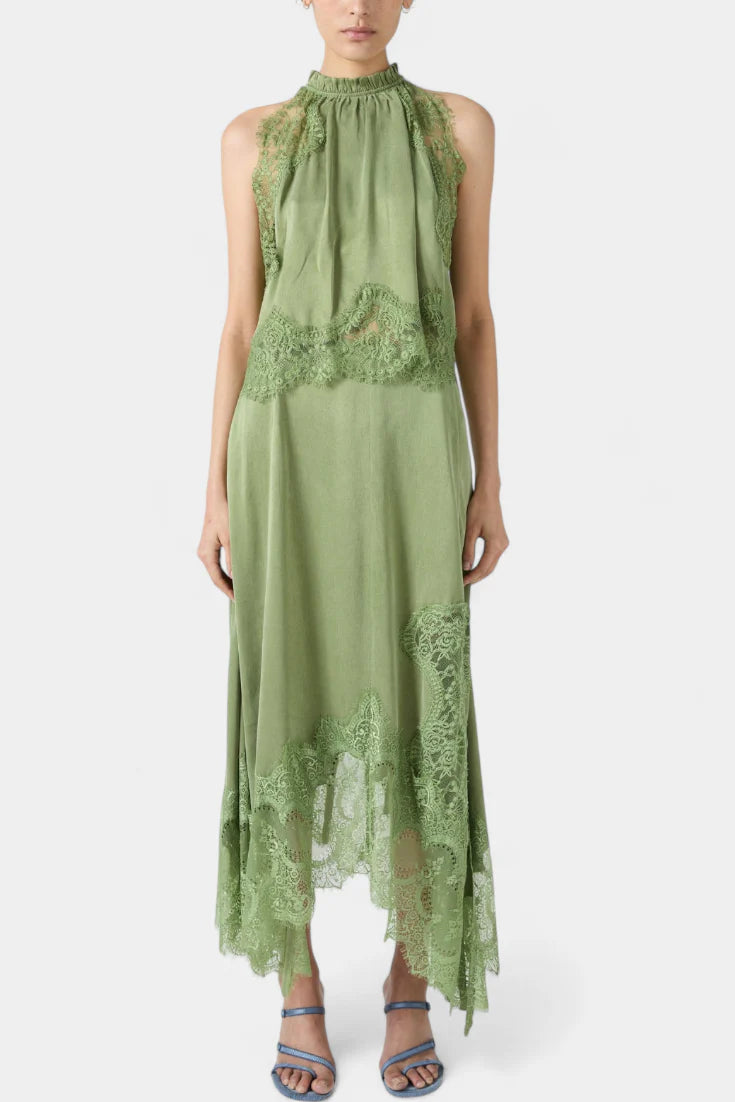 Conjunto Coralena · Elegancia en encaje con falda asimétrica